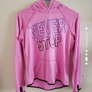 Pink never stop hoodie